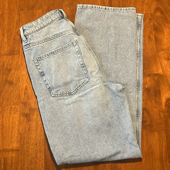 &Denim Loose Straight Distressed Jeans US 4 - Picture 5 of 15